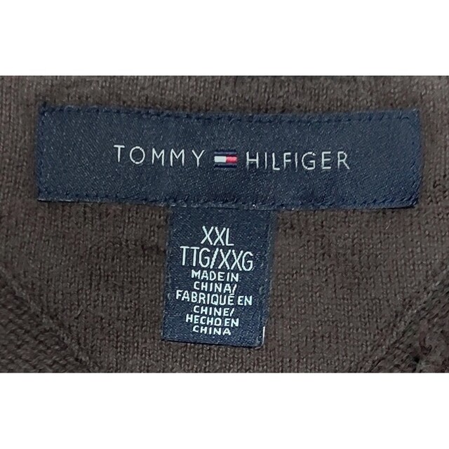 TOMMY HILFIGER(トミーヒルフィガー)の【良品】TOMMY HILFIGER(トミーヒルフィガー)メンズニット XXL メンズのトップス(ニット/セーター)の商品写真