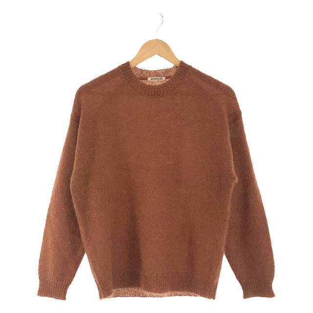 【美品】  AURALEE / オーラリー | 2019AW | SUPER KID MOHAIR KNIT P/O  キッドモヘヤニット | 1 | ブラウン | レディース