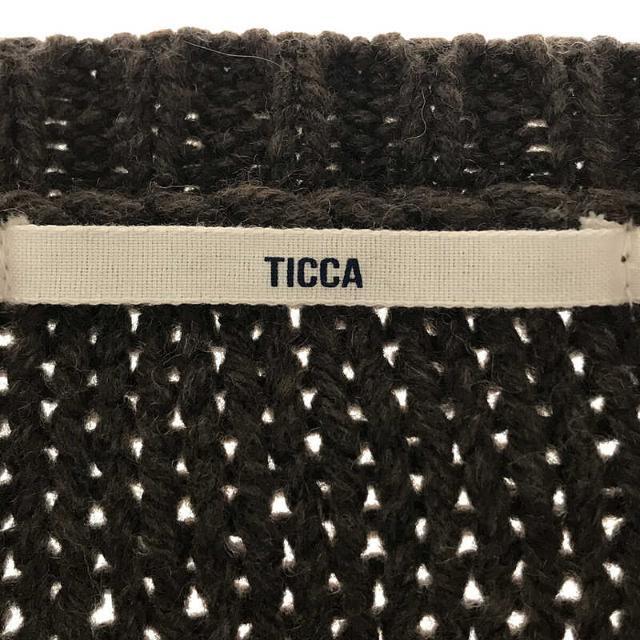 【美品】  TICCA / ティッカ | ケーブル ウール ニット ジップ ショート カーディガン | F | ブラウン | レディース 4