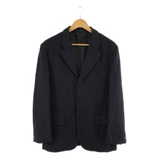 コムデギャルソンオムプリュス(COMME des GARCONS HOMME PLUS)のCOMME des GARCONS HOMME PLUS / コムデギャルソンオムプリュス | 進化する色  ゴブラン期 AD1999 / 2000ss 製品染め コットン ボタニカル フラワー 花柄 ジャガード 3B テーラード ジャケット 90s | S | ネイビー | メンズ(その他)