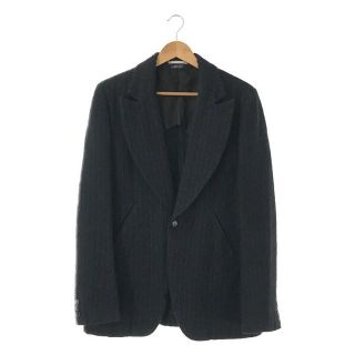 コムデギャルソンオムプリュス(COMME des GARCONS HOMME PLUS)のCOMME des GARCONS HOMME PLUS / コムデギャルソンオムプリュス | モヘア混 ウール縮絨 ピークド ビッグラペル ストライプ ジャケット | M | ネイビー | メンズ(その他)