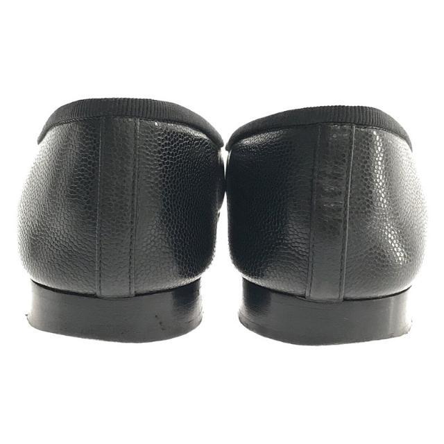 美品】 CHANEL / シャネル | リボン ロゴ ココマーク フラット バレエ