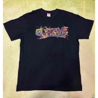 Supreme Painted Logo 20ss black 黒　L larg