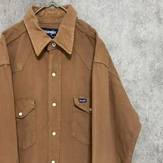 ラングラー(Wrangler)の80S ラングラー　ウェスタンシャツ　70127MW ブラウン　メンズ　F3(シャツ)