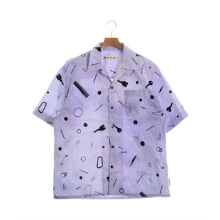 マルニ(Marni)のMARNI マルニ カジュアルシャツ 50(XL位) 紫x紺 【古着】【中古】(シャツ)