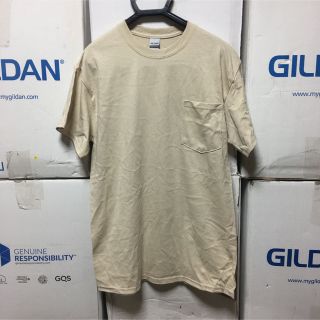 ギルタン(GILDAN)のGILDANギルダン★半袖無地Tシャツ★ポケット付き★ベージュ系サンド★Mサイズ(Tシャツ/カットソー(半袖/袖なし))