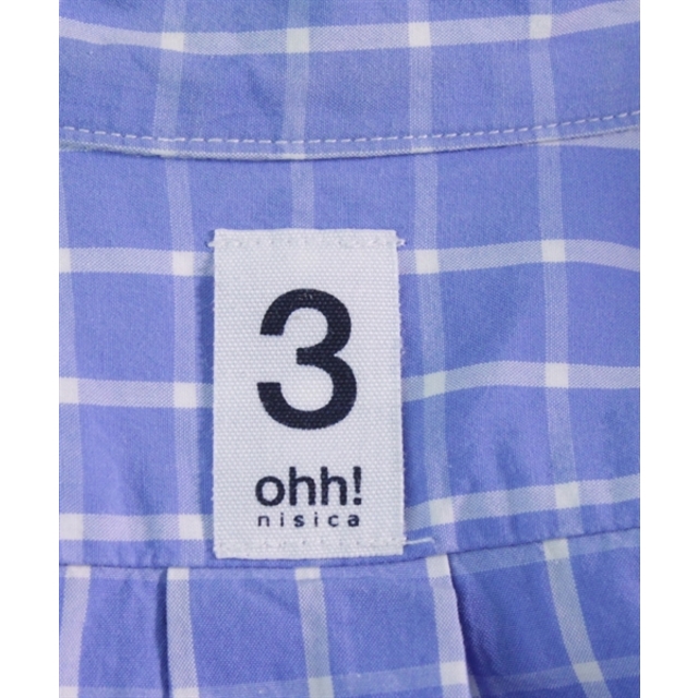 ohh! nisica カジュアルシャツ 3(L位) 水色x白(チェック)