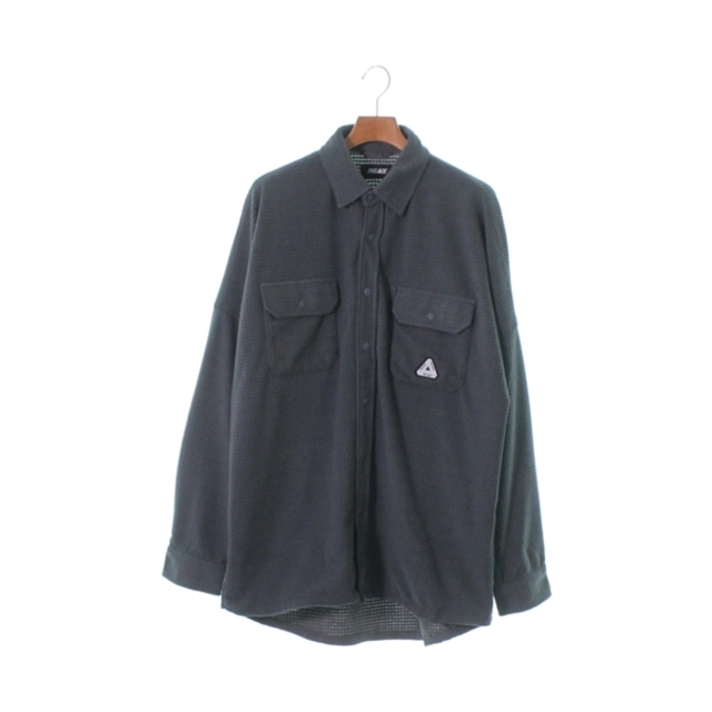 PALACE パレス カジュアルシャツ L グレー系(緑がかっています) 【古着