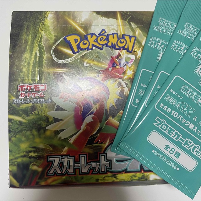 ポケモンカード　スカーレットex シュリンクなし 1box , プロモパック3p