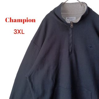 チャンピオン(Champion)の90S古着 　オーバーサイズ　チャンピオンスウェットハーフジップ　 メンズ3XL(スウェット)