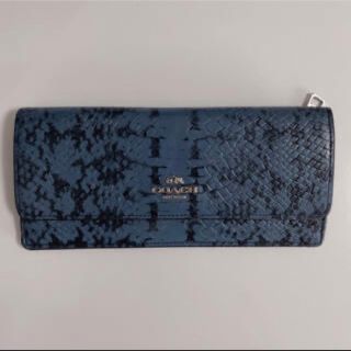 超格安価格 COACH 折り財布 ブルーマルチ 新品 限定品 レザー