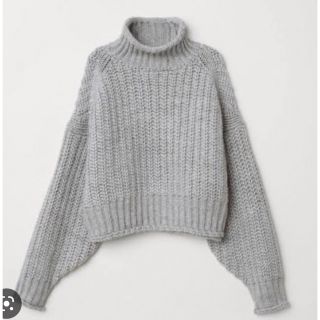 エイチアンドエム(H&M)の新品未使用☆H&M チャンキーニット／グレー(ニット/セーター)