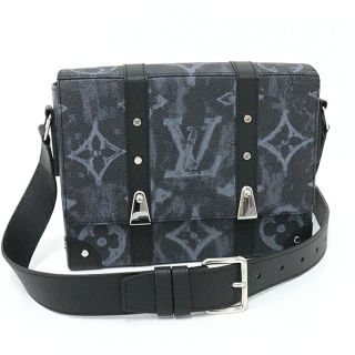 ルイヴィトン(LOUIS VUITTON)のLOUIS VUITTON ルイヴィトン トランク・メッセンジャーPM ショルダーバッグ クロスボディバッグ モノグラム・パステルキャンバス レザー M57271 ブラック シルバー金具 【中古】Aランク(ショルダーバッグ)