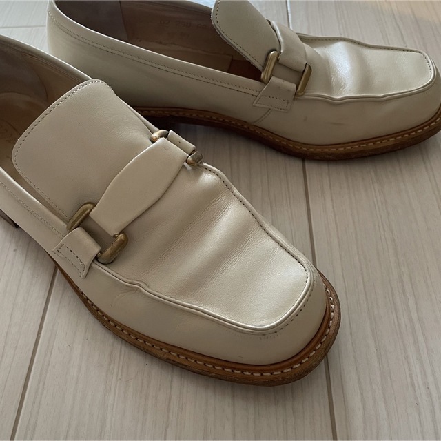 Paraboot(パラブーツ)のパラブーツ　paraboot ローファー　vintage ビンテージ　白 レディースの靴/シューズ(ローファー/革靴)の商品写真