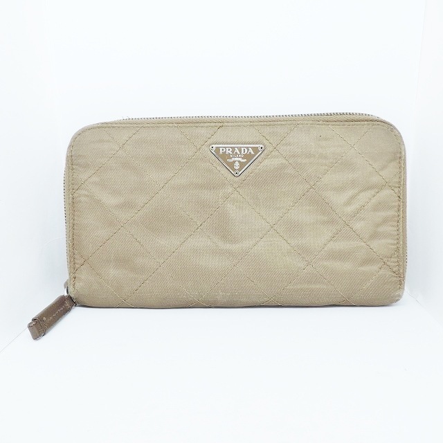 プラダPRADA 長財布(美品)ブラウン/カーメル色/サフィアーノ/ゴルド