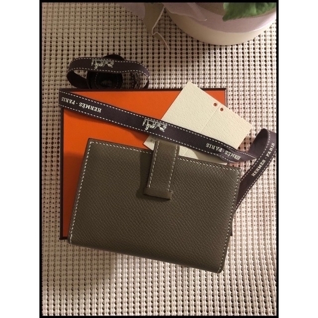 ギフト】 エトゥープ ミニ ベアン エルメス - Hermes コインケース SV