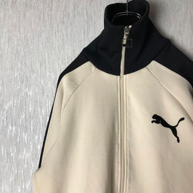 PUMA ヴィンテージトラックジャケット　バイカラー　クリーム×ブラック | フリマアプリ ラクマ