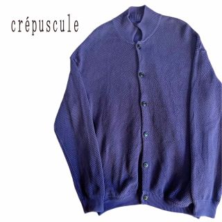 クレプスキュール(crépuscule )の名作★crepuscule クレプスキュール 鹿の子 コットン ニットジャケット(カーディガン)