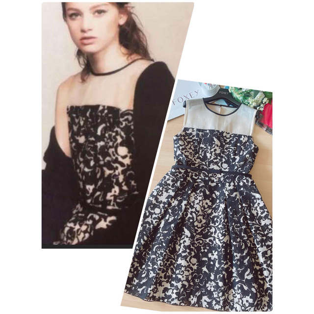 FOXEY - 新品同様!FOXEY20万円花刺繍ワンピース 40 foxey フォクシー