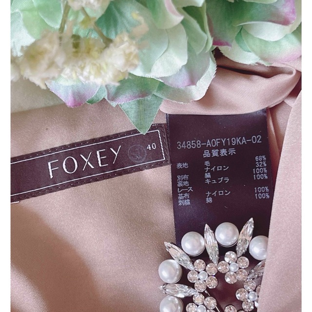 FOXEY - 新品同様!FOXEY20万円花刺繍ワンピース 40 foxey フォクシー