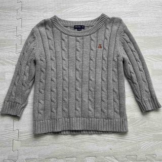 ベビーギャップ(babyGAP)のBaby GAP ケーブルニット　90 グレー(ニット)