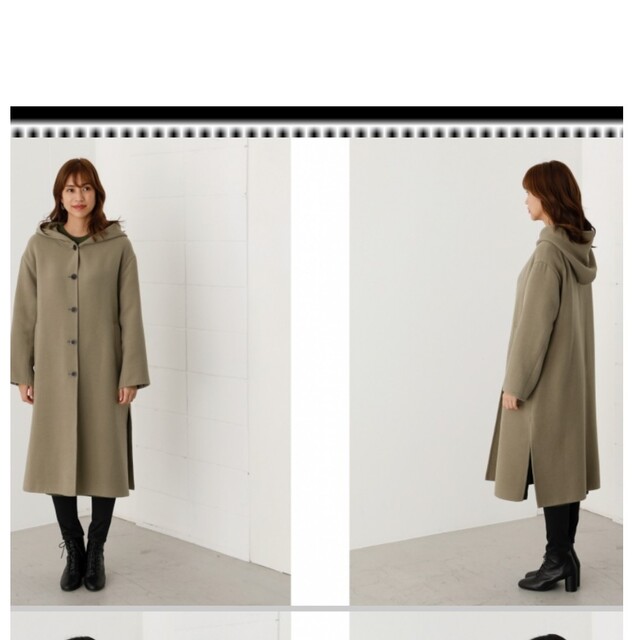 moussy ロングコート　カーキ