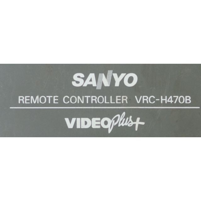 SANYO(サンヨー)のサンヨー SANYO ビデオ リモコン VRC-H470B ( #1274 ) スマホ/家電/カメラのテレビ/映像機器(その他)の商品写真