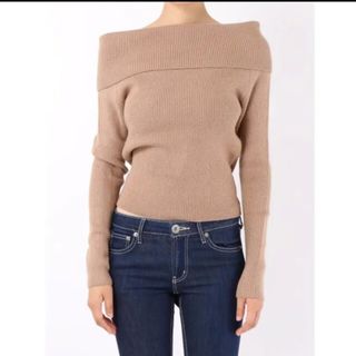 ジェイダ(GYDA)の【新品】GYDAワンショルバックリボンニットTOPS(ニット/セーター)