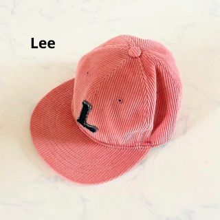 リー(Lee)の【美品】Lee リー キャップ コーデュロイ ピンク ロゴ カジュアル スポーツ(キャップ)