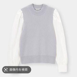 ジーユー(GU)の新品未使用　GU　シャツスリーブコンビネーションセーター(ニット/セーター)