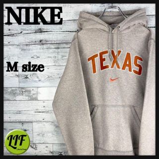 USA ナイキ カレッジパーカー テキサス大学 グレー 紫 L 刺繍NIKE