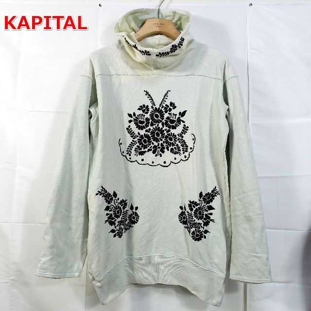 KAPITAL(キャピタル)の【kakworm様専用】キャピタル　花柄刺繍プルオーバーパーカー　Kapital メンズのトップス(パーカー)の商品写真