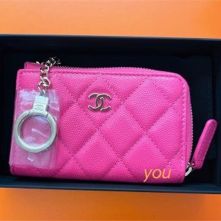 シャネル(CHANEL)の【新品未使用】CHANEL キーリング付カードケース キーケースピンク(コインケース)