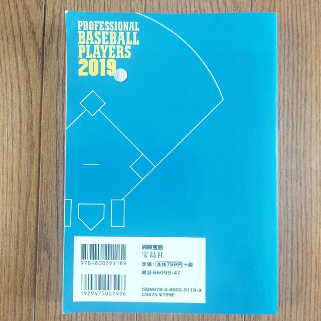 プロ野球パーフェクトデータ選手名鑑 ２０１９　全選手5年間の成績&年俸表 エンタメ/ホビーの本(趣味/スポーツ/実用)の商品写真