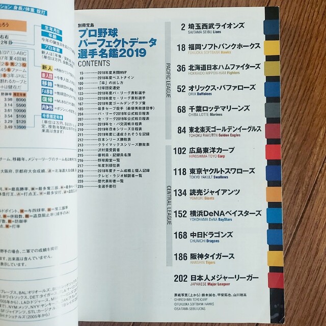 プロ野球パーフェクトデータ選手名鑑 ２０１９　全選手5年間の成績&年俸表 エンタメ/ホビーの本(趣味/スポーツ/実用)の商品写真