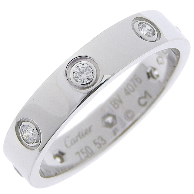 Cartier - 【CARTIER】カルティエ ミニラブリング フルダイヤ K18ホワイトゴールド×ダイヤモンド 12.5号 レディース リング・指輪