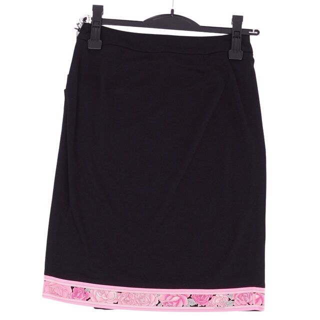極美品 レオナール LEONARD FASHION スカート 花柄 ジャージー ボトムス レディース 36(S相当) ブラック/ピンク 極美品 レオナール LEONARD FASHION スカート 花柄 ジャージー ボトムス レディース 36(S相当) ブラック/ピンク