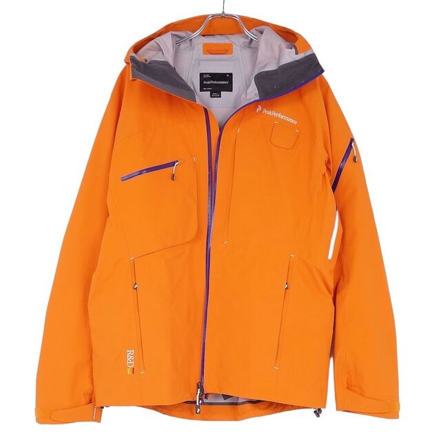 美品 ピークパフォーマンス   ジャケット    ヘリ アルパイン   スキー 登山 ゴアテックス  スノーウェア ハードシェル スキー アウター メンズ ：/ オレンジ