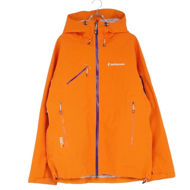 美品 ピークパフォーマンス Peak Performance ジャケット Heli Soft Shell Jacket ソフトシェル GORE-TEX ゴアテックス RECCO スノーウェア シェル スキー アウター メンズ ASIA：XL EU/US:L オレンジ