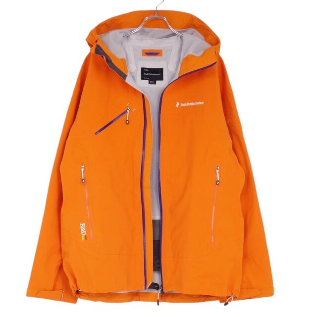 美品 ピークパフォーマンス Peak Performance ジャケット Heli Soft Shell Jacket ソフトシェル GORE-TEX  ゴアテックス RECCO スノーウェア シェル スキー アウター メンズ ASIA：XL EU/US:L オレンジ