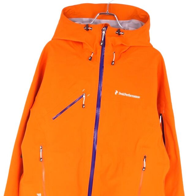 美品 ピークパフォーマンス Peak Performance ジャケット Heli Soft Shell Jacket ソフトシェル GORE-TEX ゴアテックス RECCO スノーウェア シェル スキー アウター メンズ ASIA：XL EU/US:L オレンジ 2