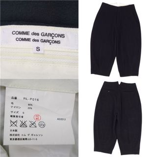 美品 コムデギャルソン COMME des GARCONS コムコム パンツ アンクルパンツ スラックスパンツ 無地 ウール ボトムス レディース S  ブラック