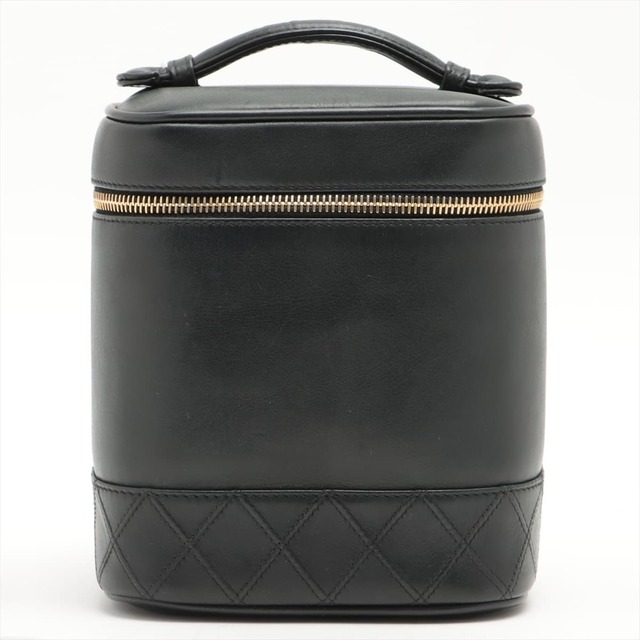 CHANEL - シャネル  レザー  ブラック レディース ポーチ