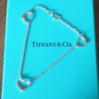 Tiffany & Co. - ティファニー　3連オープンハートブレスレット