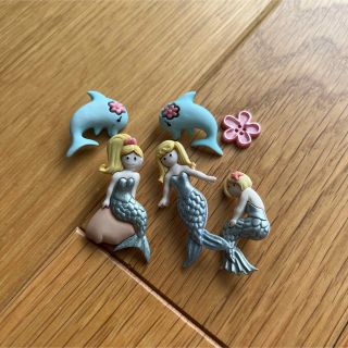 Curly Collection - カーリーコレクション　マーメイド　イルカ　ボタンセット　入園入学準備ハンドメイド