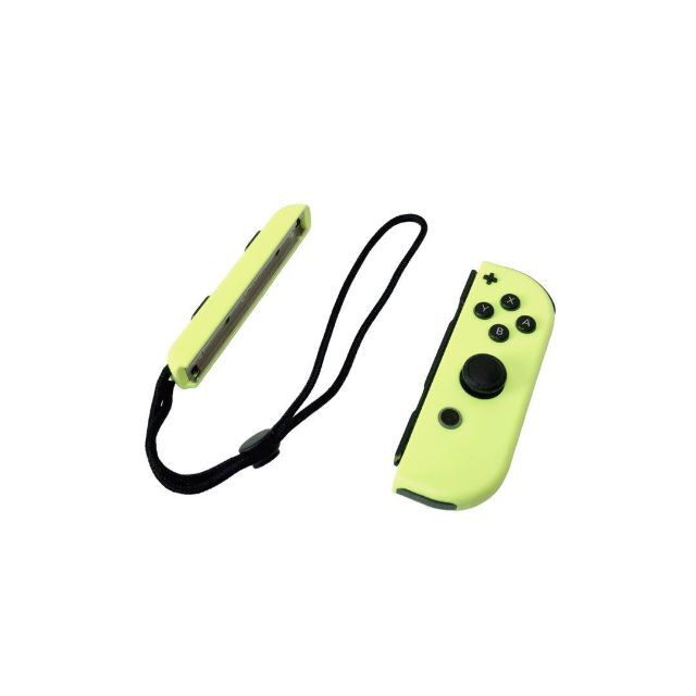 Nintendo Switch(ニンテンドースイッチ)の美品 ジョイコン ネオンイエロー R 右用 カラー ストラップ付き エンタメ/ホビーのゲームソフト/ゲーム機本体(その他)の商品写真