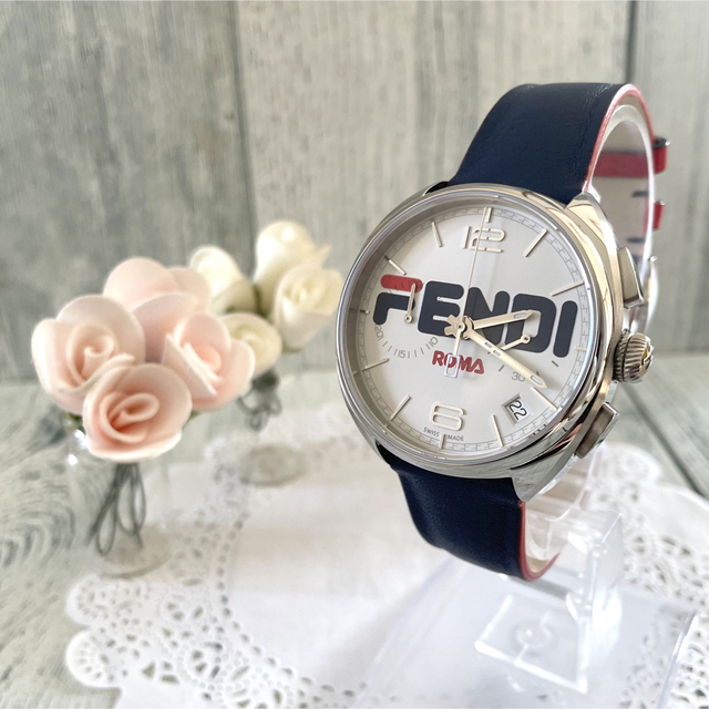 美品】FENDI フェンディ 腕時計 21200G モメントマニア ラウンド