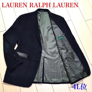 ラルフローレン(Ralph Lauren)の美品★大きいサイズ★ラルフローレン コーデュロイジャケット 黒 A225 (テーラードジャケット)