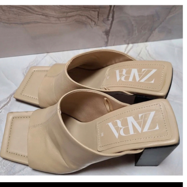 ZARA(ザラ)のZARA サンダル23.5センチ ソフトレザー ハイヒール ミュール  レディースの靴/シューズ(サンダル)の商品写真