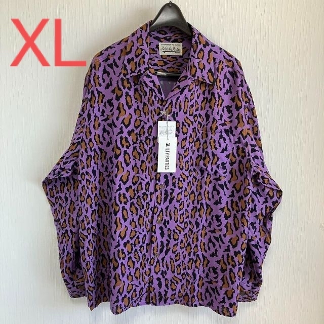 紫【WACKOMARIA】LEOPARD SHIRT L/S／新品タグ付／送料込PURPLEsize